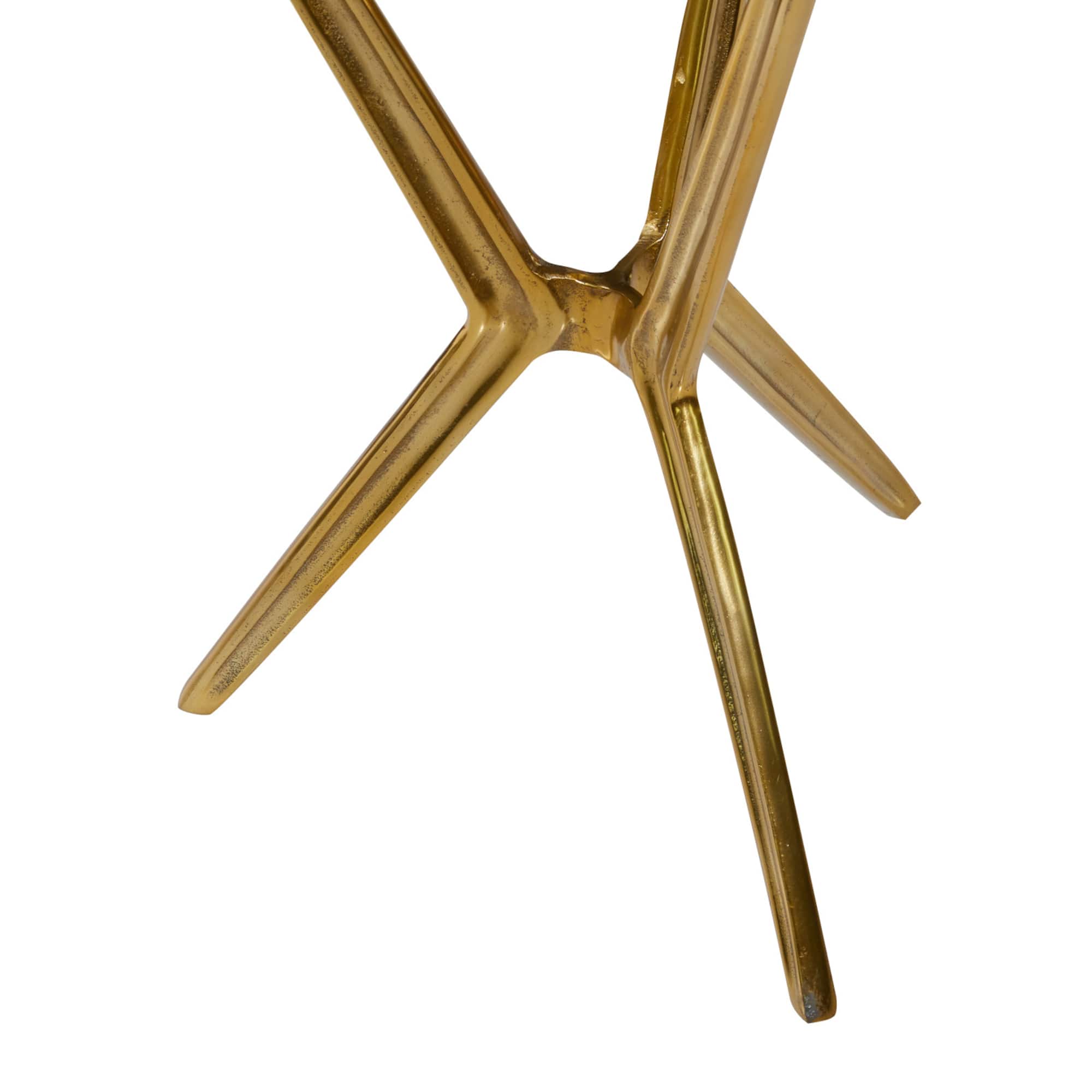 2ft. Gold & Black Modern Aluminum Accent Table